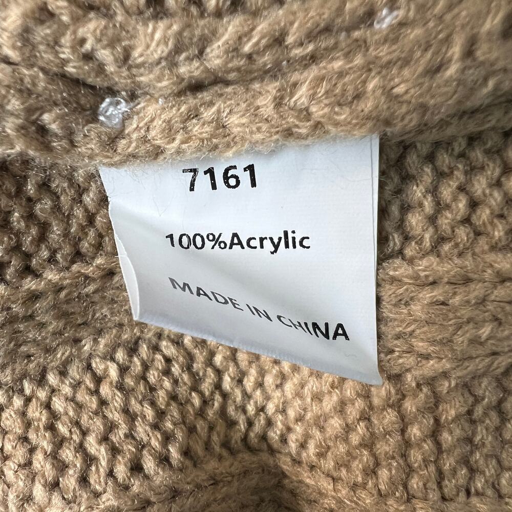 Pretty Garden Fisherman Button Front Womens Cardigan Large Academia Cable Knit - Picture 11 of 13
